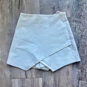 White midi skort